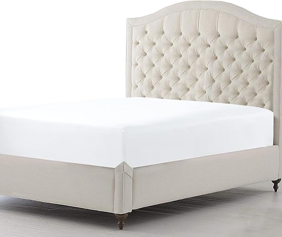 Sapphire collection 300 Thread Count 100% Egyptian Cotton Fitted Sheets (Single, White)