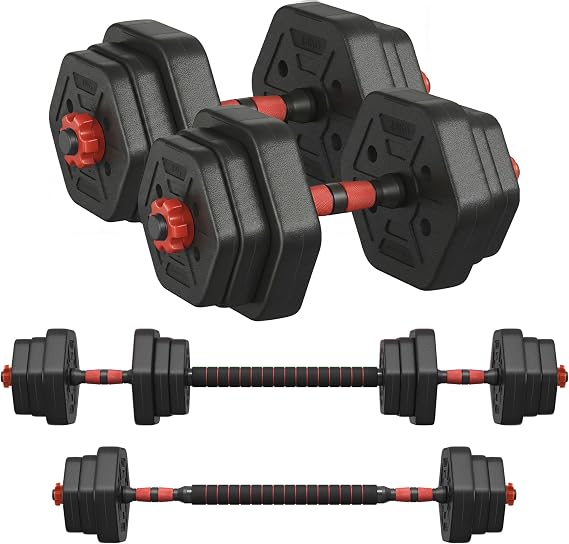 SONGMICS Mancuernas Ajustables, Dumbbell Set