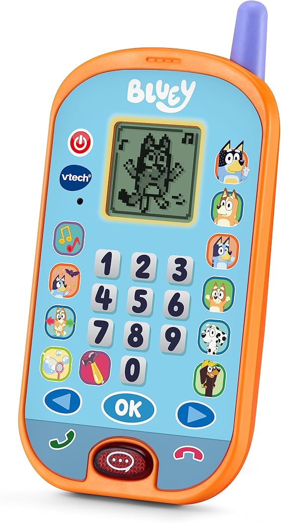 VTech - Bluey Activity Phone, Educational Smartphone, Learn numbers, calculation, logic and memorization, Toy for children +3 years old, ESP Version (80-554622)