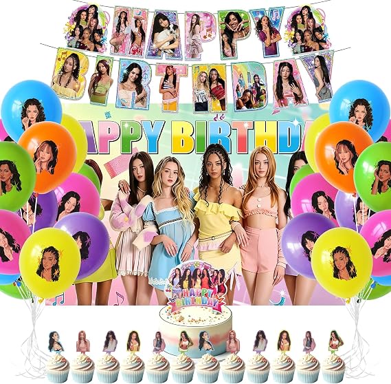 47pcs Kattsseeye Birthday Party Decorations Supplies, Cake Toppers Decor