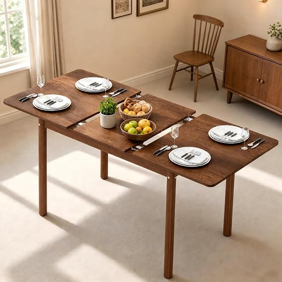 ARTETHYS Extendable Dining Table, 110-150cm Small Kitchen Table 4-6 Seater