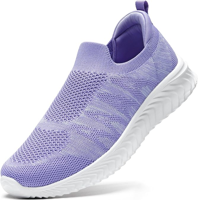 STQ Trainers for Women Slip on Shoes Comfort Walking Shoes Arch Support Memory Foam Sneakers Orthopedic Nurse Casual Shoes Standing Mesh Breathable
