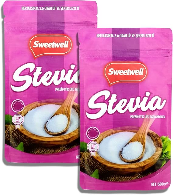 Sweetwell Stevia Prebiyotik Lifli Toz Sofralık Tatlandırıcı 500 Gr x 2 Adet