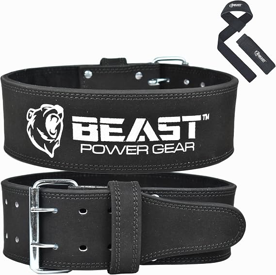 Beast Power Gear ウェイトリフティングベルト - フリーストラップ 幅4インチ 厚さ10mm ウェイトリフティング ボディービル パワーリフティングベルト 優れたバックサポート ジムベルト 男女兼用