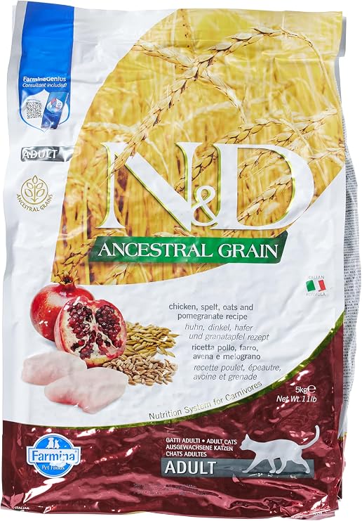 N&D Düşük Tahıllı Tavuklu Ve Narlı Yetişkin Kedi Maması 5 Kg