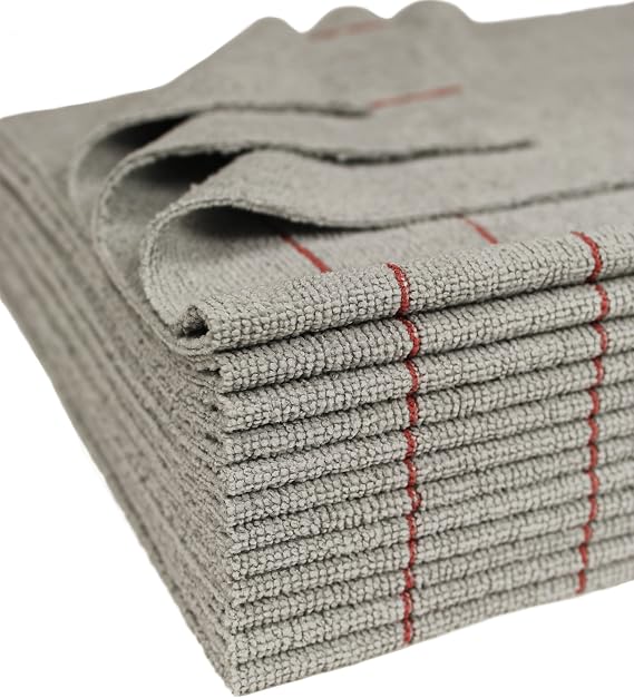 CleanAide Antimicrobial Silver Towels Ultra Cut 16 X 16 in. Red Pin 12 Pk