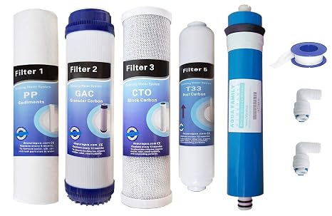 Kit 5 osmose inverse filters with 50 GPD membrane. Universal