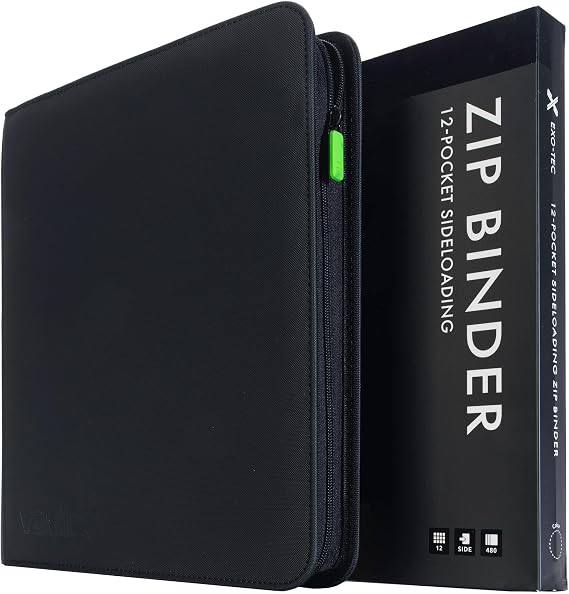 Vault X 12 Pocket Zip Trading Card Binder 480 Cards Exo-Tec (Black)