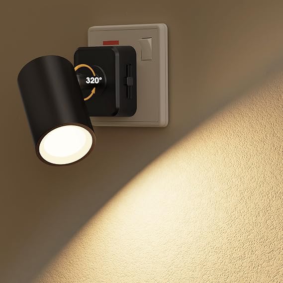 LOHAS-LED Plug in Night Light, Dusk to Dawn Sensor, Adjustable Light Head [Energy Class F]