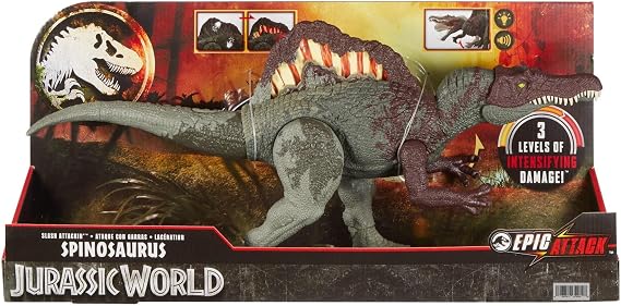 MAGNETOE Jurassic Epic Attack Slash Attackin' Spinosaurus Dinosaur Action Figure