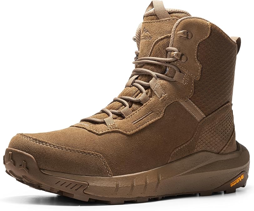 NORTIV 8 Men's Waterproof Combat Work Boots Leather