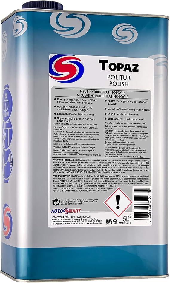 Autosmart Topaz Polish 5 Litres