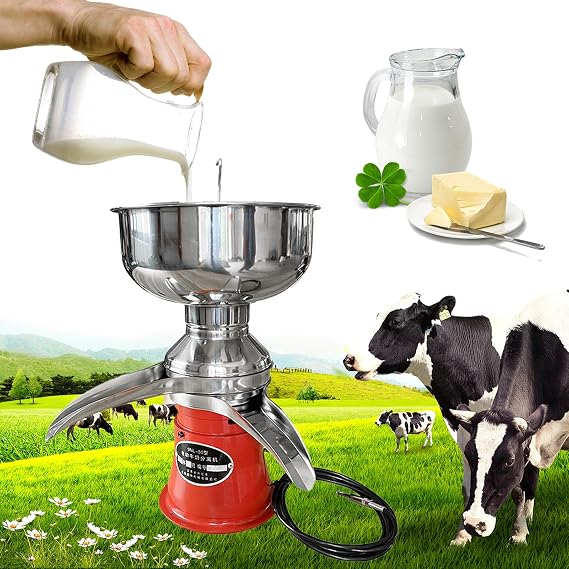 Professional Dairy Skimming Machine,2in1 Farm Butter/Milk Separator,Electric Milk Centrifugal Separator For Cows Milk& Camel Milk& Goat Milk Or Other Dairy,50l/H & 9500r/Min