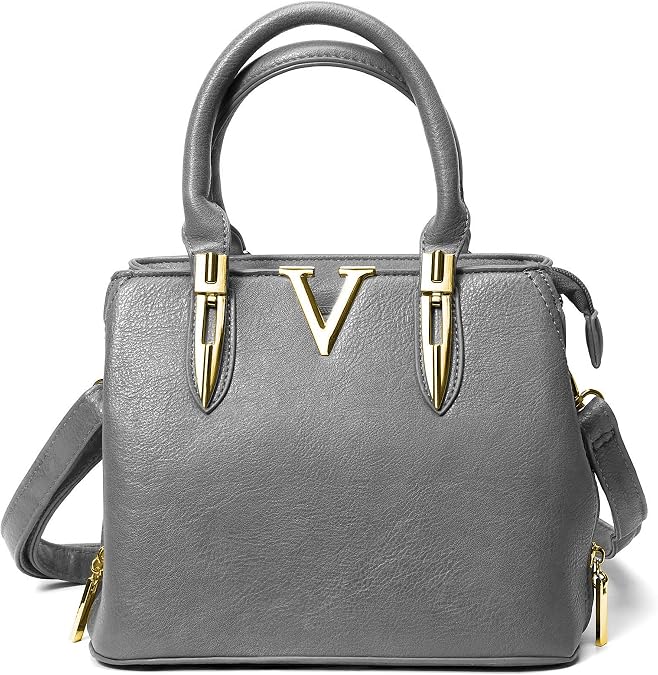 Woodland Leathers Classic Designer Bags - Metallic Accent Shoulder & Top Handle Handbags, Vegan Leather Options