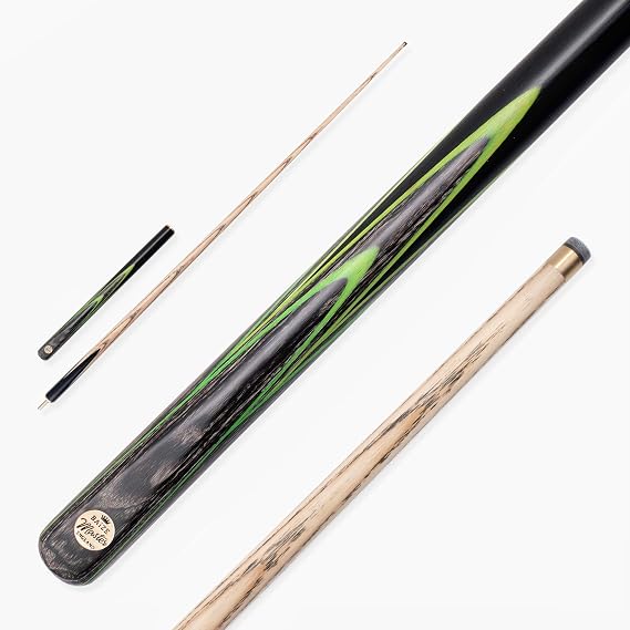 EMPEROR 58 Inch ¾ Joint Hand Spliced Luxury Snooker and Pool Cue with 9.5mm Pro Impact Hybrid Tip and Superior Ash Grain Shaft