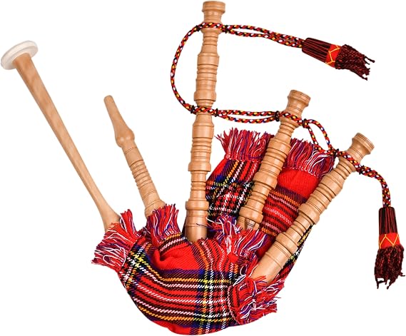 Mini Bagpipes for Beginners Youth & Adults | Scottish & Irish Bagpipes Music Instrument (RoyalStewart)