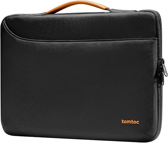 Tomtoc Defender 16" Laptop Çantası – 360° Darbe Koruma, Suya Dayanıklı, Ultra İnce Taşınabilir Kılıf, MacBook Pro/Air ve 16" Notebook Uyumlu, Siyah A22F3D5