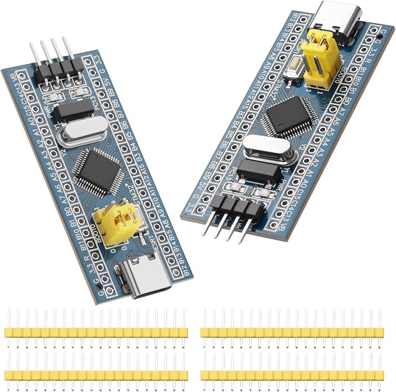 2 Pack STM32F103C8T6 Minimum System Board, 32-bit MCU Learning Board, STM32 Development Board for Embedded Project & Electronic DIY