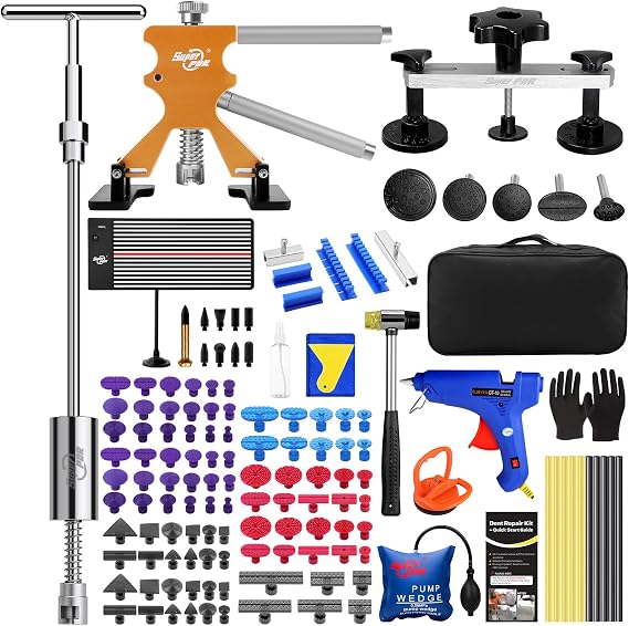 Super PDR 148PCS Metal Car Dent Puller Kit for Repairing Dents