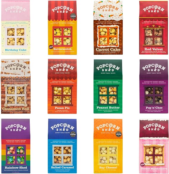 Popcorn Shed Gourmet Popcorn Variety Pack (Choose Any 6 Popcorn’s Shed)