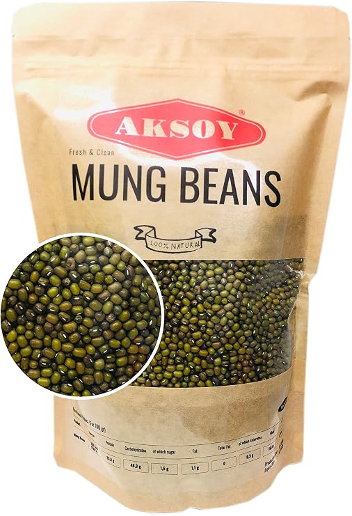 Premium Quality Mung Beans (Green Beans) 1.25KG | Rich in Protein, Fiber & Essential Nutrients – Perfect for Soups, Salads, Curries & Healthy Vegan Meals (Packaging may vary)