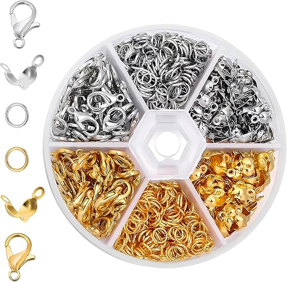 460 PCS Lobster Clasps, Bracelet Clasps, Jewellery Clasps, Keyring Clip, Necklace Stacker Clasp, Lobster Clasps for Jewellery Making, for DIY Necklace, Bracelet, Earring Accessories