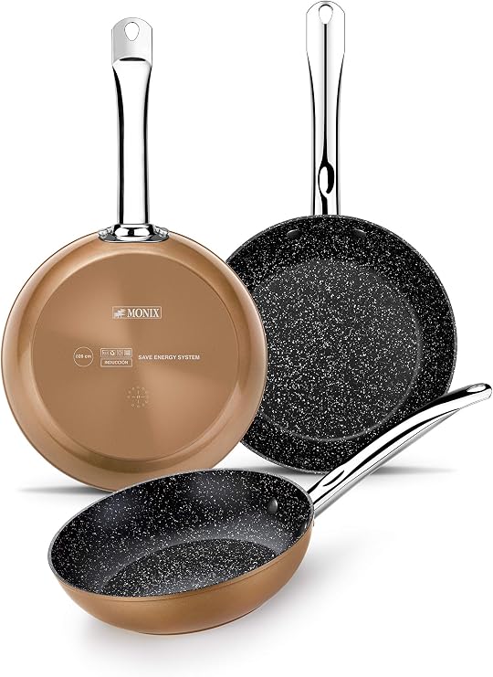 Monix Copper | Set of 3 Frying Pans 20-24-11 cm