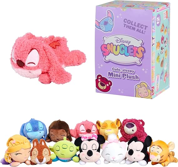 Simba official Disney Snuglets Plush Blind Box 14cm, 12 characters to collect, surprise in every box