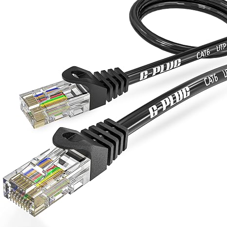 G-PLUG Cat6 Ethernet Cable 1m – High Speed Gigabit LAN Cable, RJ45 Internet Cable for PS5, Xbox, PC, Router, Modem, Smart TV – 24AWG 1Gbps UTP Patch Cable