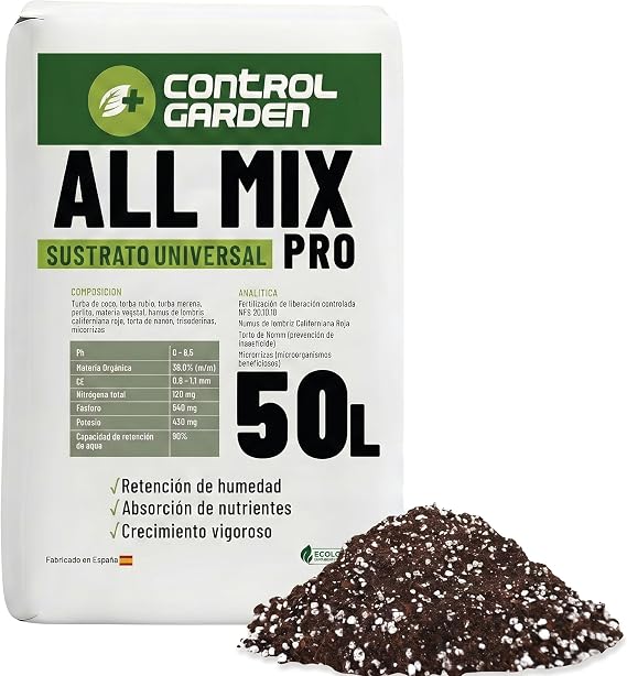 Control Garden Substrate All Mix 50L | Fertilizer Plants and Crops | Aeration Substrate | More Water Absorption | Controlled Release