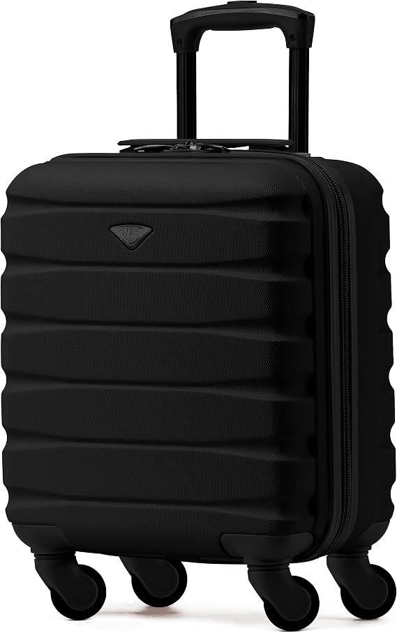 Flight Knight easyJet Free Carry On Cabin Bag Suitcase 45x35x20cm 23 litres 4 Wheels Black Mono Combiantion Lock