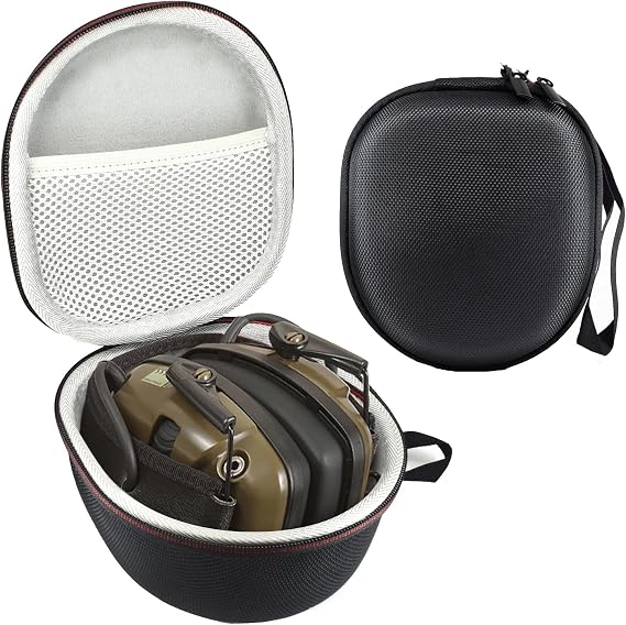 Carrying Case for Howard Leight Impact Sport Electronic Shooting Earmuffs Protective Storage Bag (Black,1Pcs)