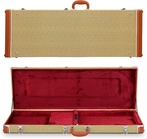 Ktaxon Electric Guitar Hard Case, 39-Inch Wooden Hard Shell Case, Yellow