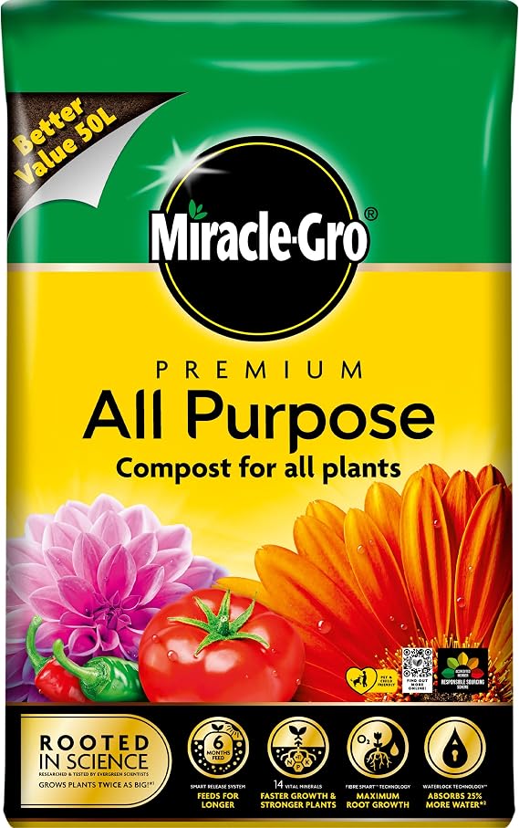 Miracle-Gro Premium All Purpose Compost, 50L