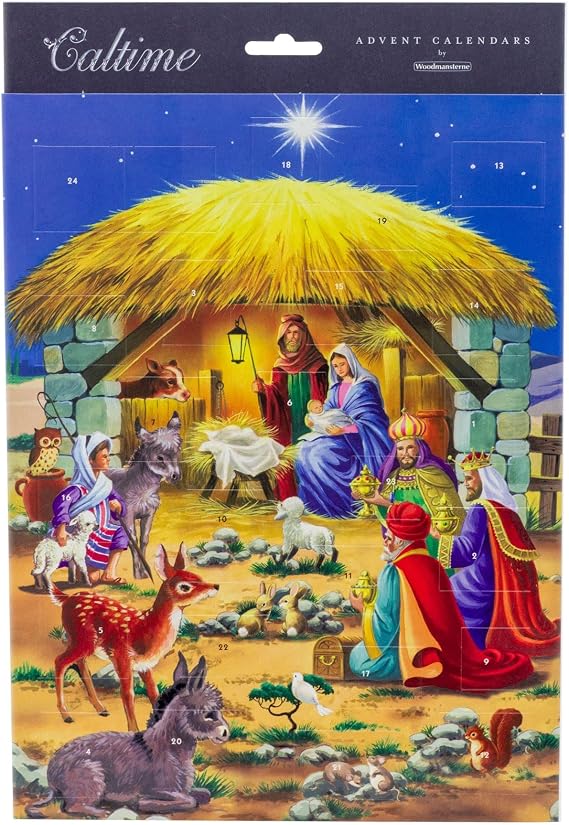 Christmas Advent Calendar Bethlehem Nativity Scene | Religious Advent Calendar Traditional Advent Calendar | Picture Advent Calendar Paper Advent Calendar