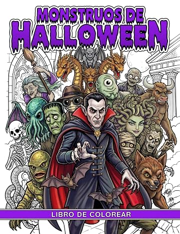 Monstruos de Halloween: Libro de Colorear