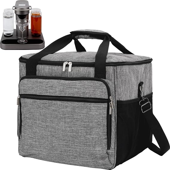 Bartesian Cocktail Machine Travel Bag, Insulated with Accessories, Gray
