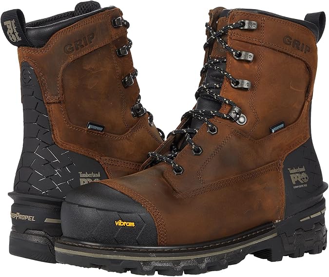Timberland PRO Boondock HD 8" Composite Safety Toe Waterproof Brown 11 E - Wide