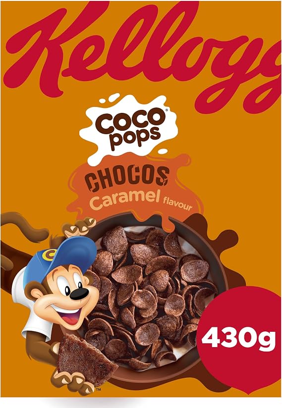 Kellogg's Coco Pops Chocos Caramel Breakfast Cereal 430g