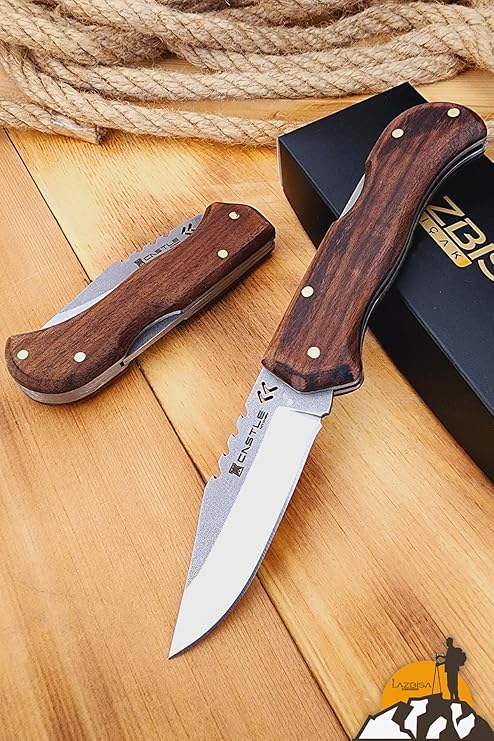 Walnut Handle Camping Army Knife Outdoor Picnic Army Knife Garden Army Knife (ÇKW-473)