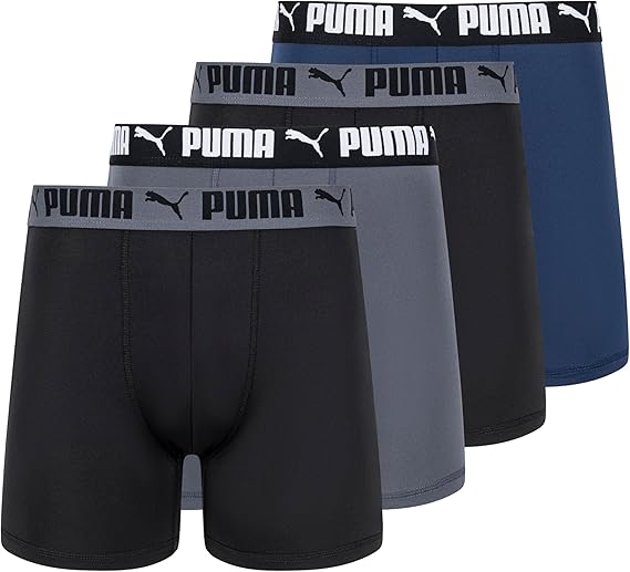 Puma 4 Pack Active Stretch Boxer Briefs Men's Underwear (Pack of 4)