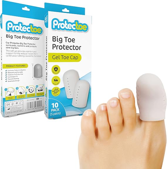 Big Toe Protector Gel Toe Cap - Pack of 10