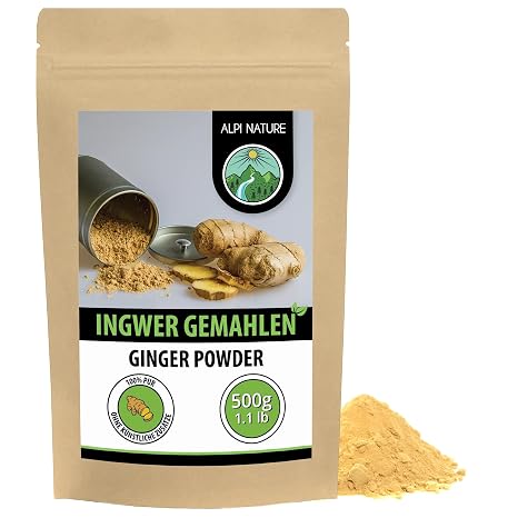 Alpi Nature Ginger Powder 500 g Ground Ginger Root Powder