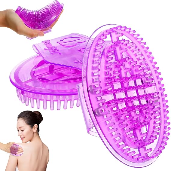 Meridians Massage Brush Handheld Silicone Body Massager for Deep Tissue Relief Portable Design for Home Office for Athletes Muscle Soreness