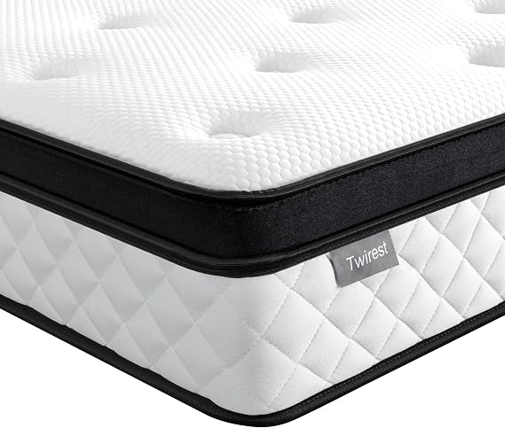 Twirest Double Mattress,Hybrid Mattress 135x190x22cm Pocket Sprung Mattress