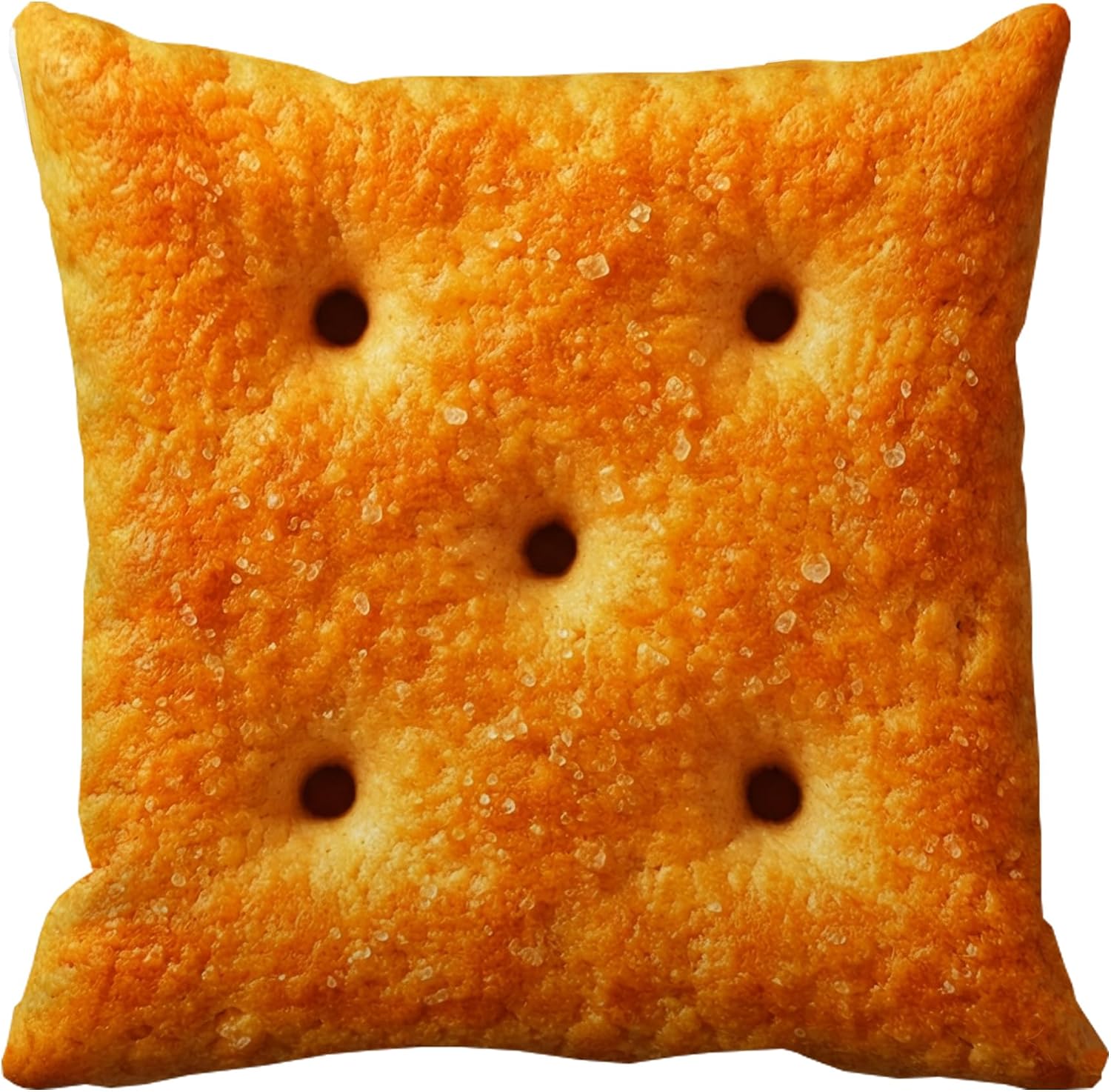 Cheese Cracker Lover 18x18 Inch Funny Throw Pillow Cover, Foodie Food Decorative Cushion Case,Room Decor Chef Baker Him Her Kid Boy Girl Graduation Dorm White Elephant Gift Novelty Pillowcase