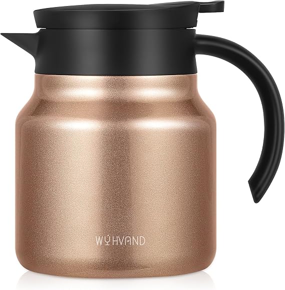 800ml Thermal Coffee Carafe, Stainless Steel Insulated Jug, Copper