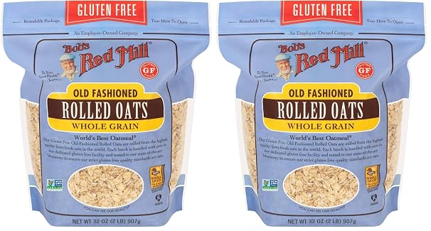 Bob's Red Mill - Old Fashioned Rolled Oats, Gluten Free, Whole Grain, 907g Pouch (Pack of 2)