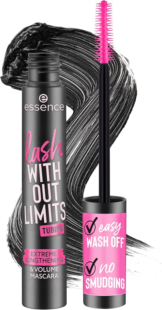 essence lash WITHOUT LIMITS EXTREME LENGTHENING & VOLUME MASK, Long Lasting, Volumizing, Extreme Volume, Ultra Black (12ml)
