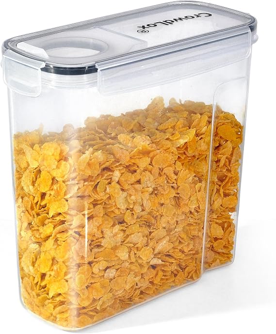Cereal Storage Containers 4L Food Grade and BPA Free Sets with Lids Kitchen Storage & Organisation Food Containers Large Kitchen Organiser for Cornflakes (Single Unit)